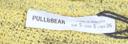 Womens UK Size S Pull&Bear Yellow Camisole Tank