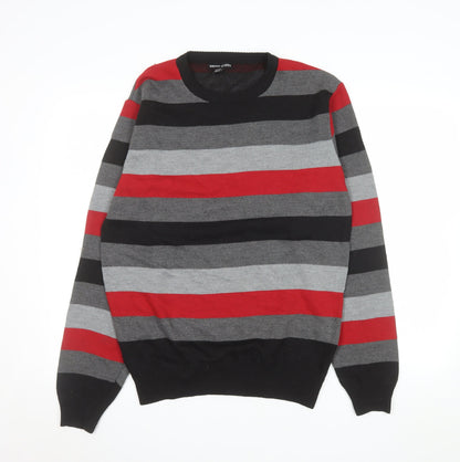 Mens UK Size L Swiss Cross Multicoloured Pullover Jumper