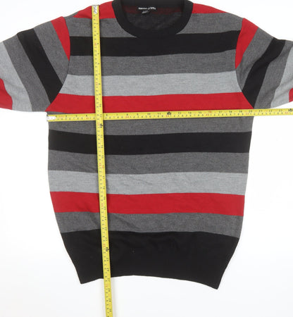 Mens UK Size L Swiss Cross Multicoloured Pullover Jumper