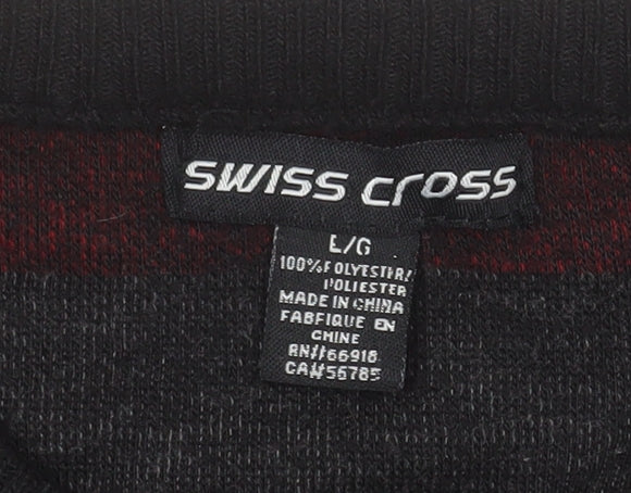 Mens UK Size L Swiss Cross Multicoloured Pullover Jumper