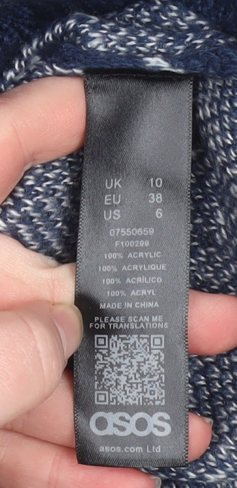 Womens UK Size 10 ASOS Blue Pullover Jumper