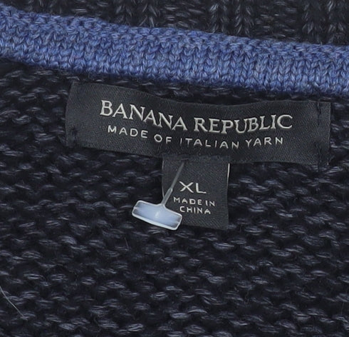 Mens UK Size XL Banana Republic Black Pullover Jumper
