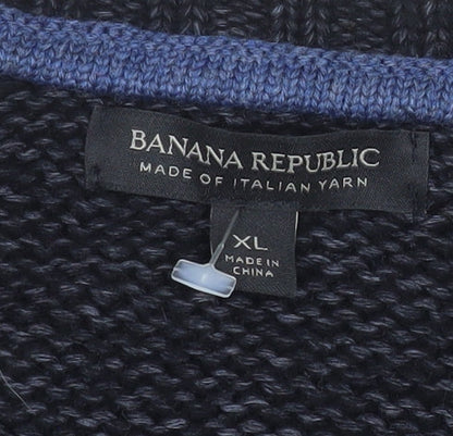 Mens UK Size XL Banana Republic Black Pullover Jumper