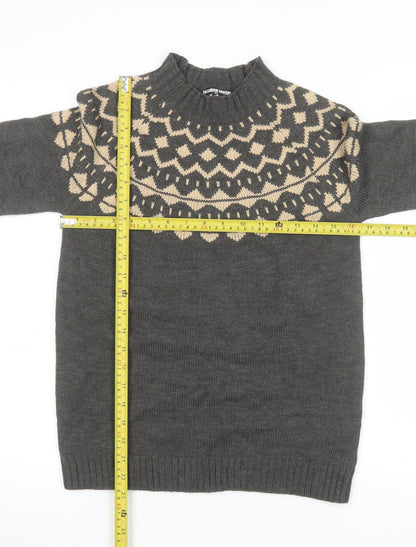 Womens UK Size 8 Fashion Union Grey Pullover Jumper