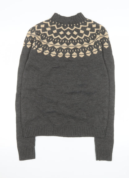 Womens UK Size 8 Fashion Union Grey Pullover Jumper
