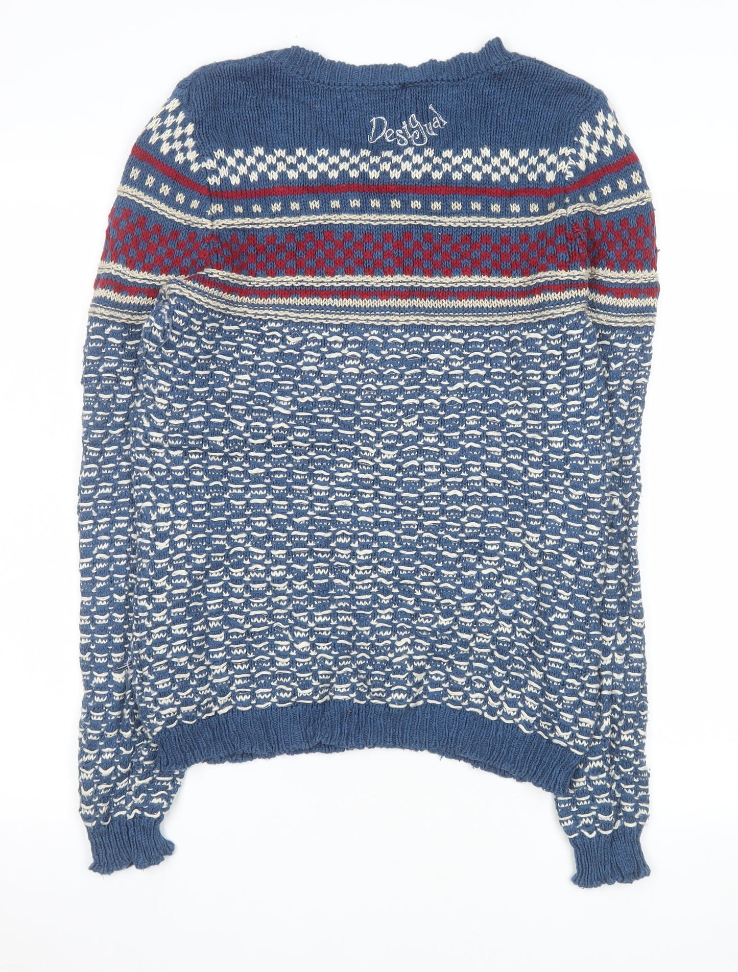 Womens UK Size 8 Desigual Blue Pullover Jumper