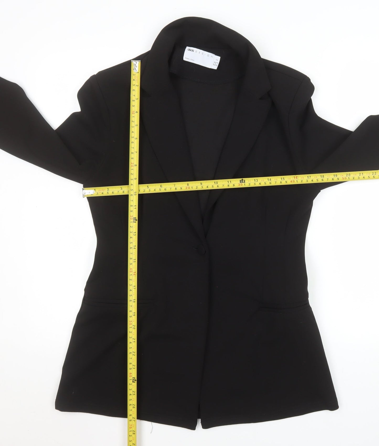 Womens UK Size 12 ASOS Tall Black Blazer
