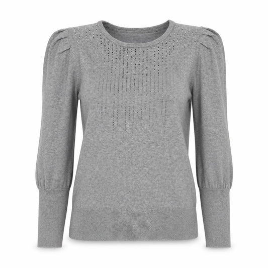 Womens UK Size L Quiz Grey Pullover Jumper