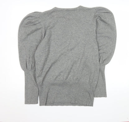 Womens UK Size L Quiz Grey Pullover Jumper