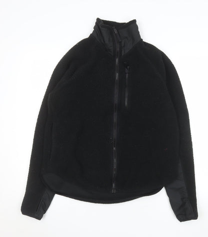 H&M Move Men's Black Fleece Full Zip Jacket Size S