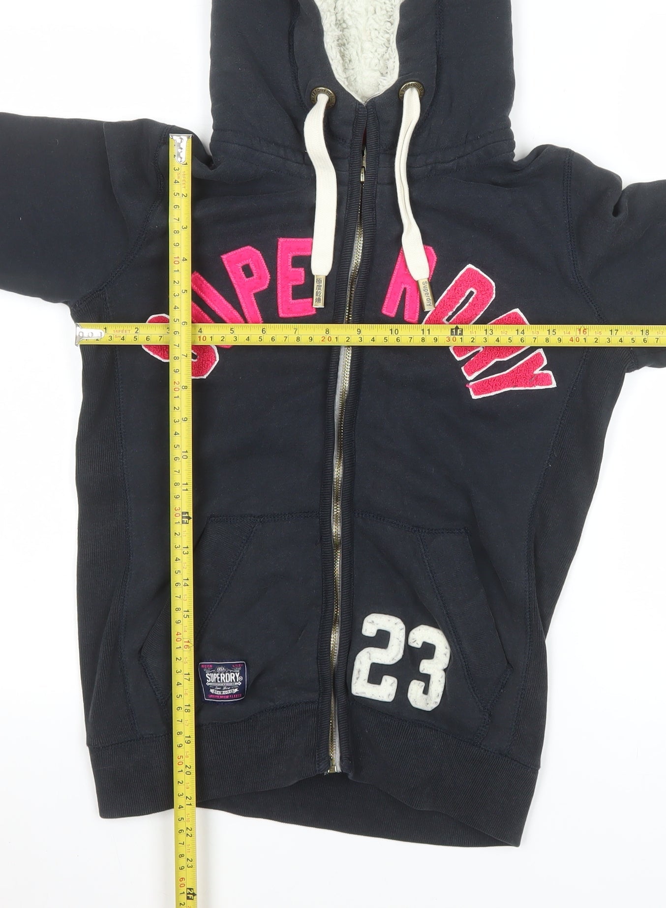 Womens UK Size S Superdry Black Bomber Jacket