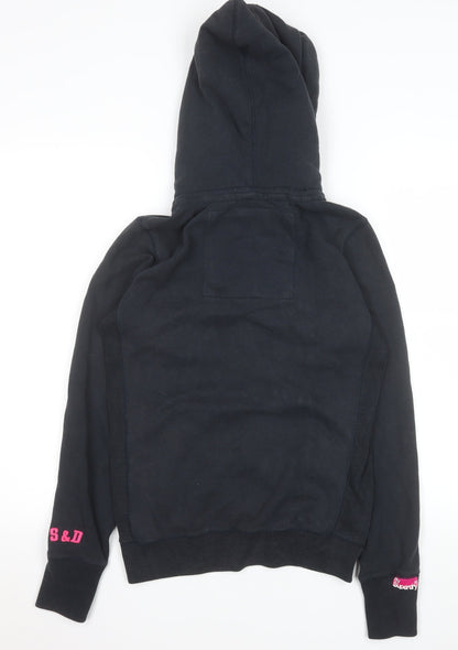 Womens UK Size S Superdry Black Bomber Jacket
