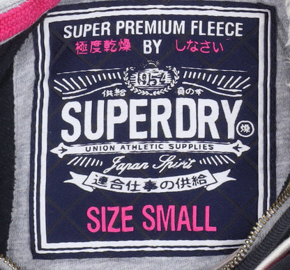 Womens UK Size S Superdry Black Bomber Jacket