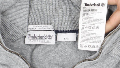 Mens UK Size L Timberland Grey Full Zip Jumper