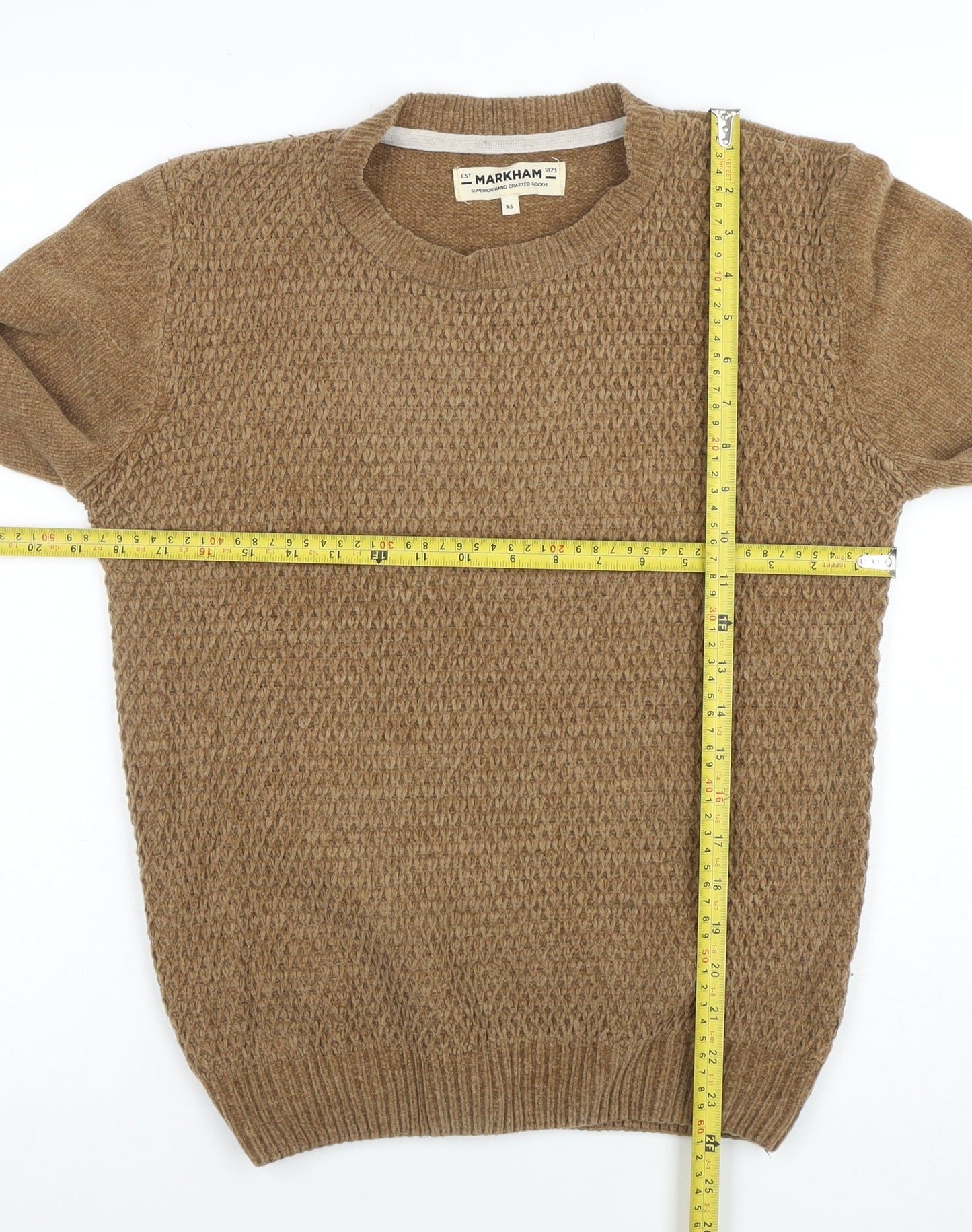 Mens UK Size XS Markham Beige Pullover Jumper
