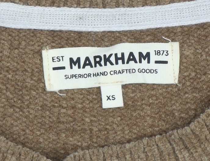 Mens UK Size XS Markham Beige Pullover Jumper
