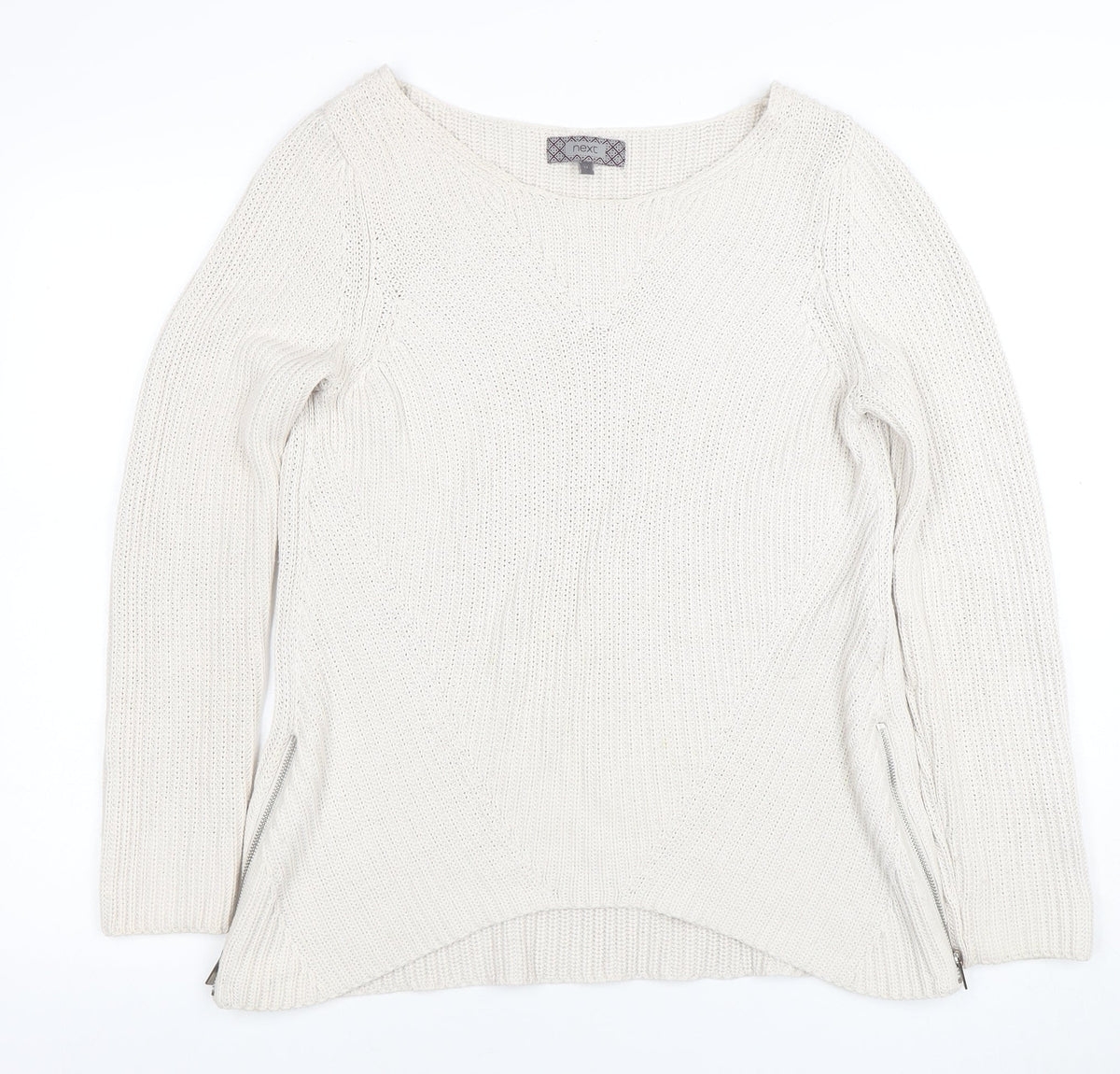 Womens UK Size 12 NEXT Ivory Pullover Jumper