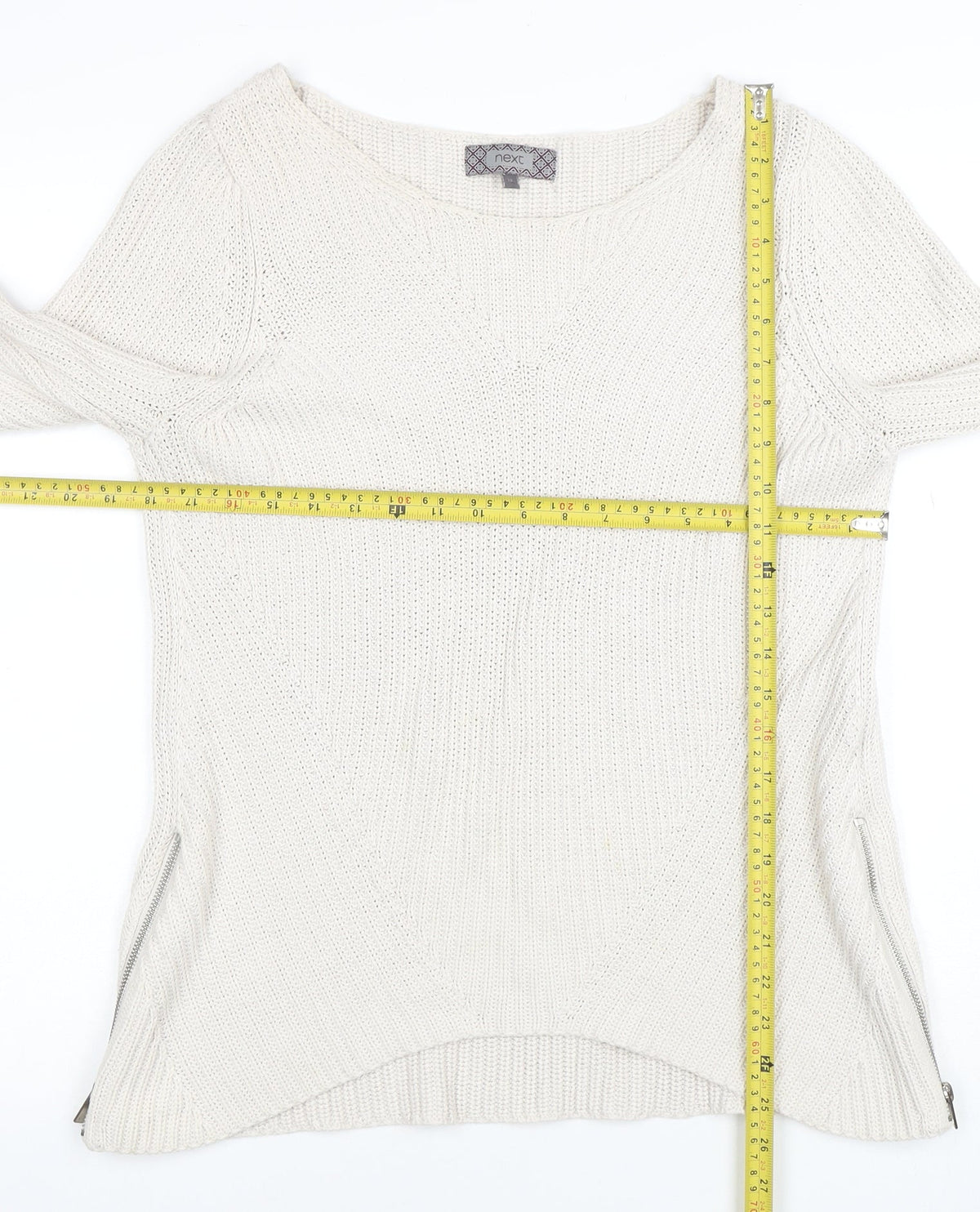 Womens UK Size 12 NEXT Ivory Pullover Jumper