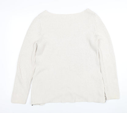 Womens UK Size 12 NEXT Ivory Pullover Jumper