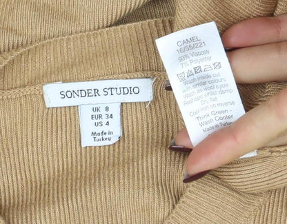 Womens UK Size 8 Sonder Studio Beige Pullover Jumper