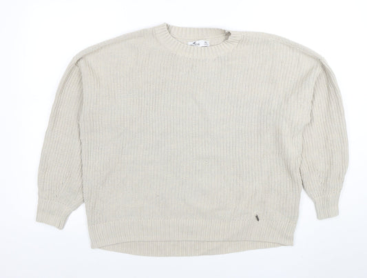 Womens UK Size XS Hollister Beige Pullover Jumper