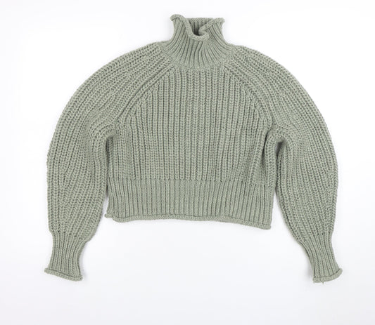 Womens UK Size XS H&M Green Pullover Jumper