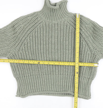 Womens UK Size XS H&M Green Pullover Jumper