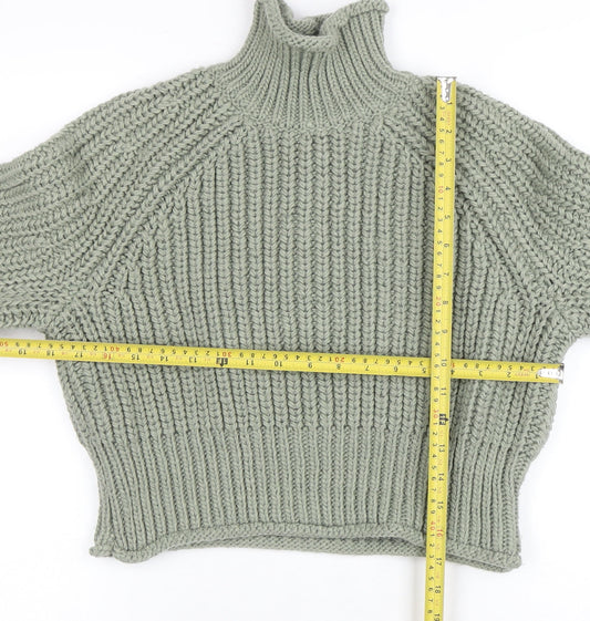 Womens UK Size XS H&M Green Pullover Jumper