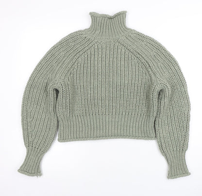 Womens UK Size XS H&M Green Pullover Jumper