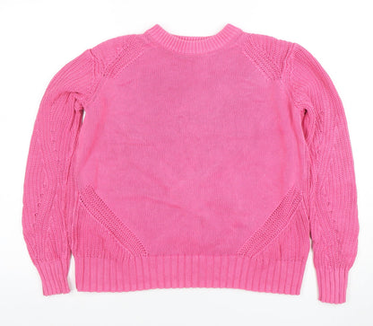 Womens UK Size S Marks and Spencer Pink Pullover Jumper