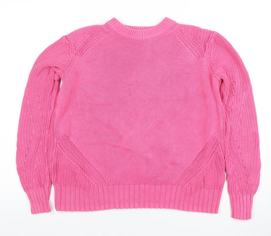 Womens UK Size S Marks and Spencer Pink Pullover Jumper