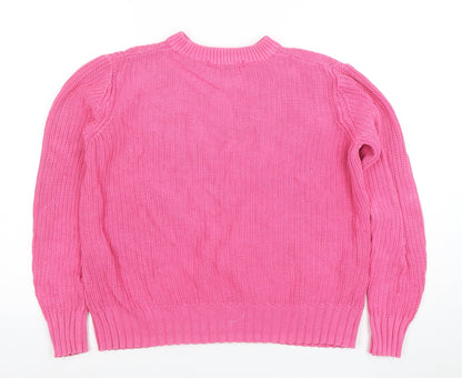 Womens UK Size S Marks and Spencer Pink Pullover Jumper