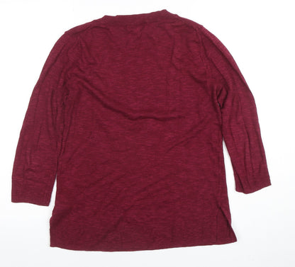 GAP Women’s Red Cotton Blend 3/4 Sleeve Knit Top XS