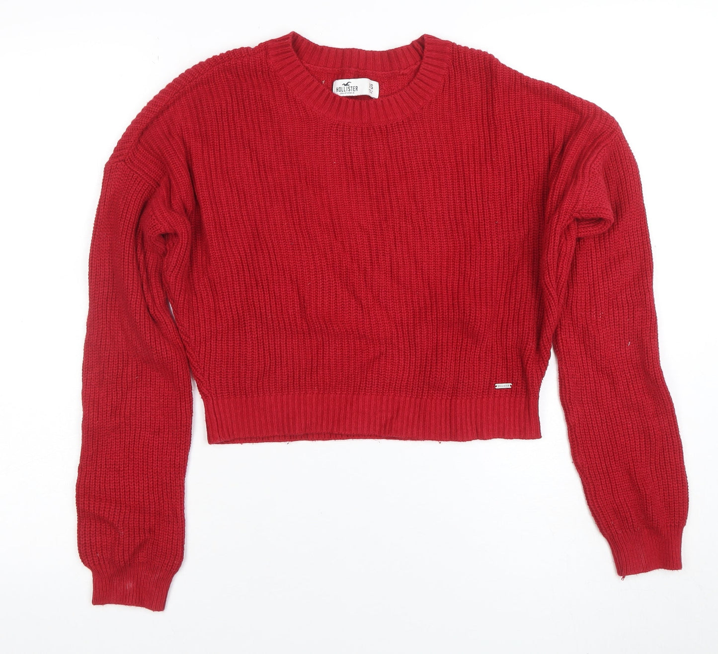 Womens UK Size XS Hollister Red Pullover Jumper
