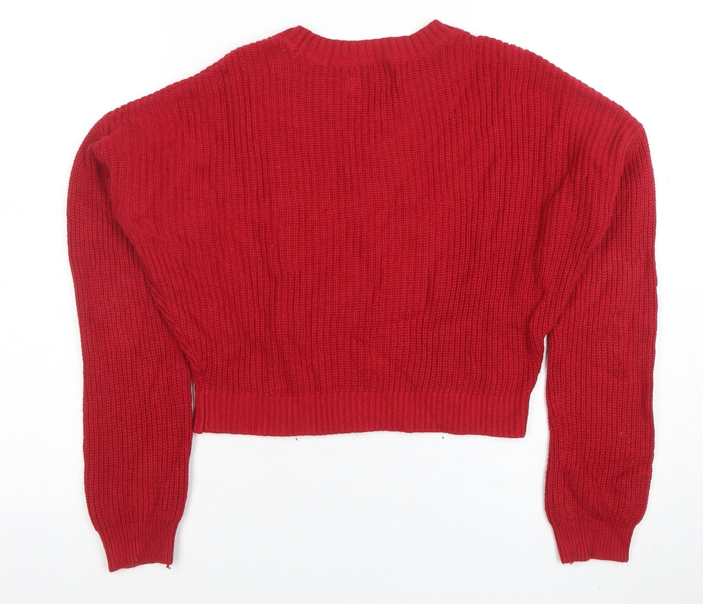 Womens UK Size XS Hollister Red Pullover Jumper