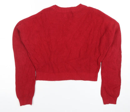 Womens UK Size XS Hollister Red Pullover Jumper