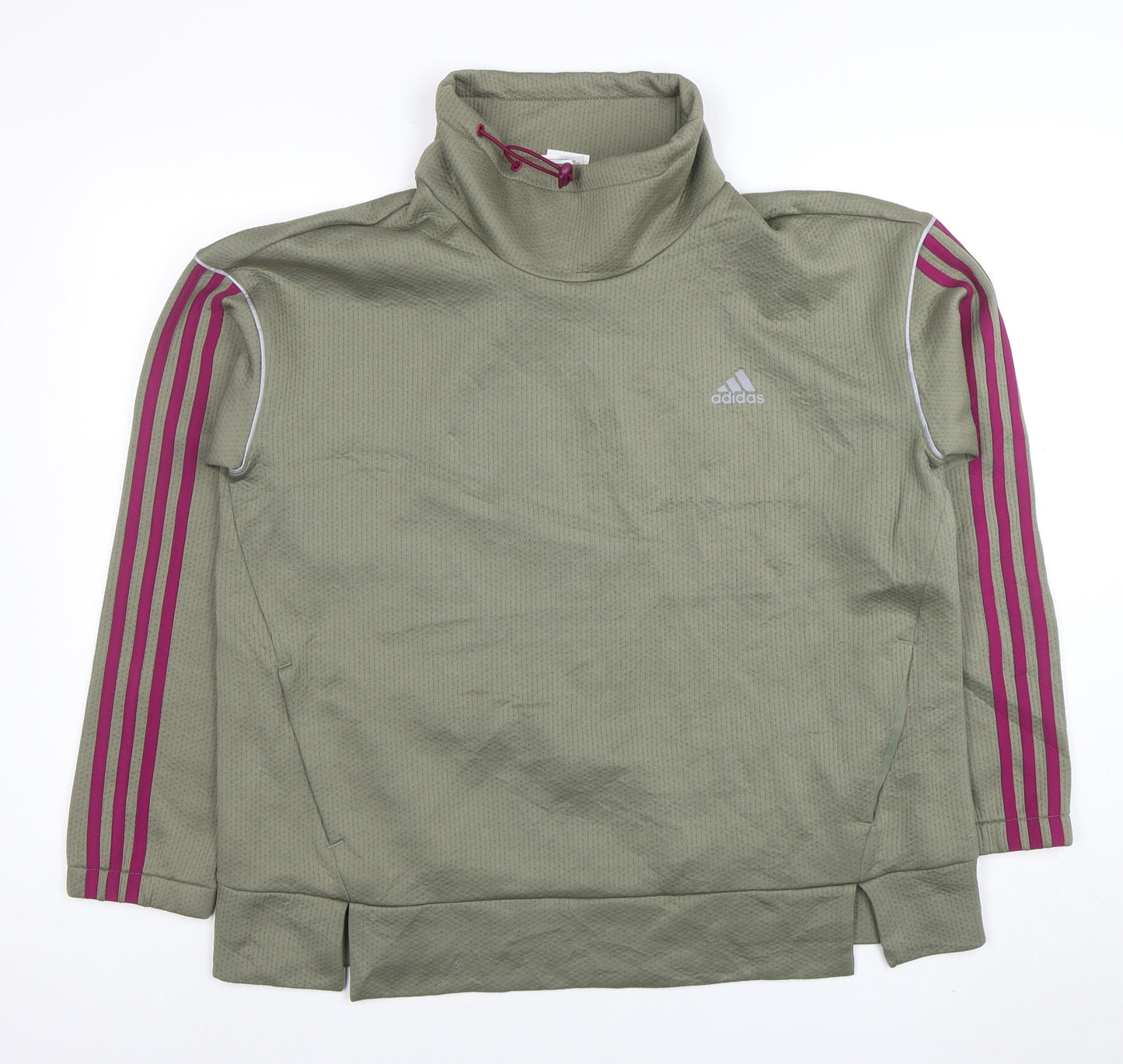 Womens UK Size L adidas Green Pullover Sweatshirt