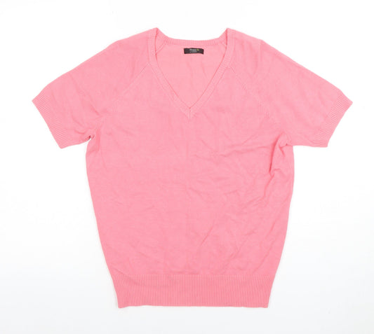Womens UK Size S Happy D. by Damart Pink Basic T-Shirt