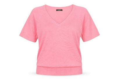 Womens UK Size S Happy D. by Damart Pink Basic T-Shirt