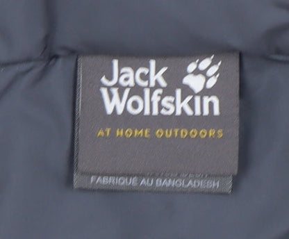 Jack Wolfskin Men's White Hooded Puffer Jacket Size M Water Resistant