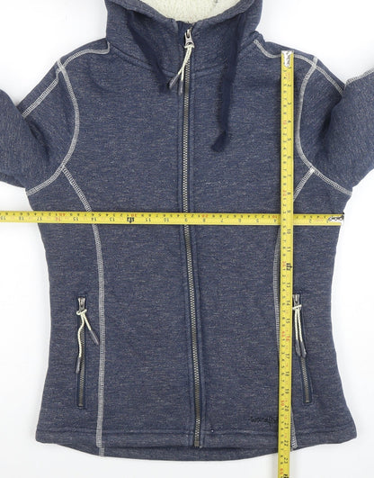 Womens UK Size 8 Weird Fish Blue Full Zip Hoodie