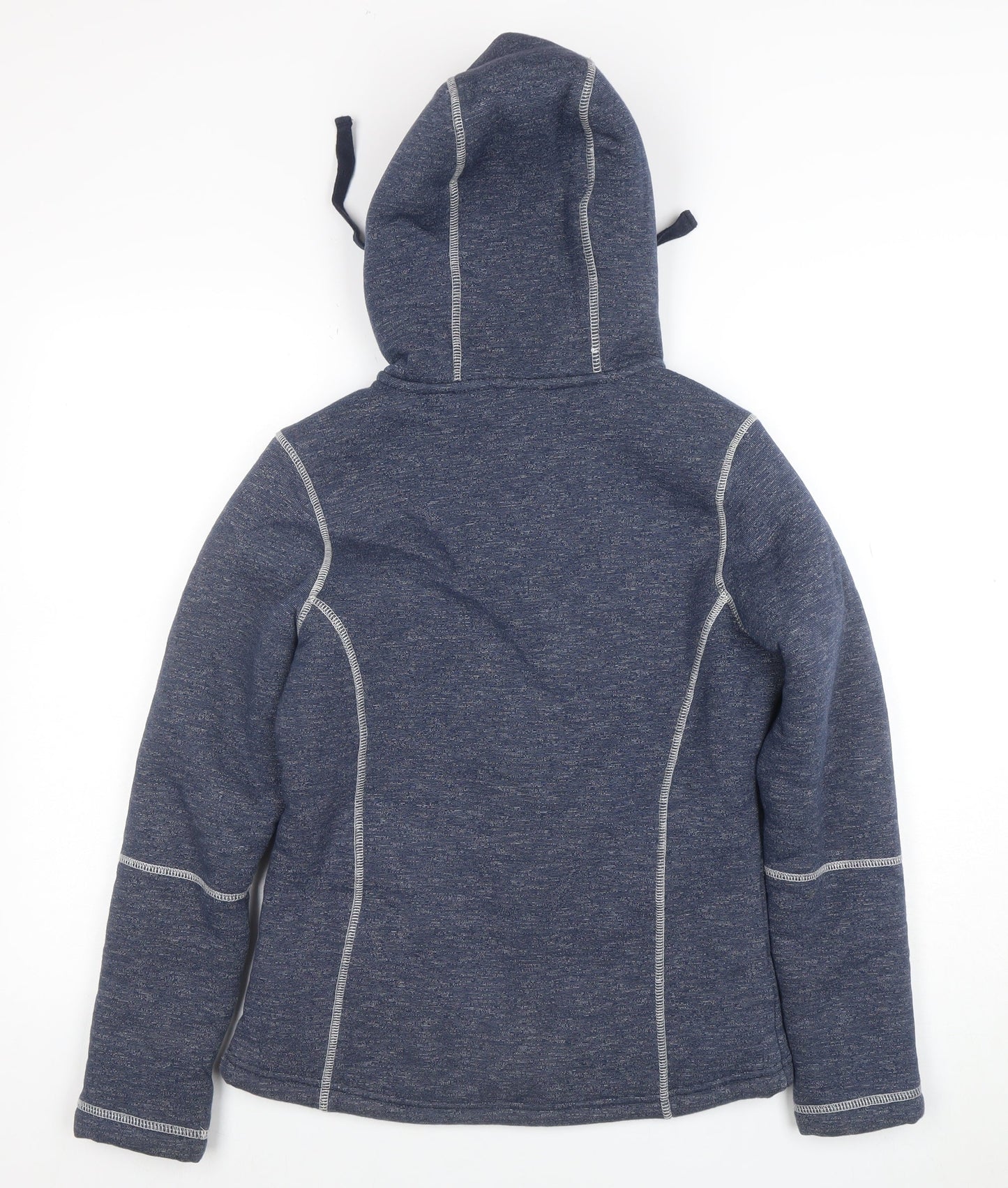 Womens UK Size 8 Weird Fish Blue Full Zip Hoodie