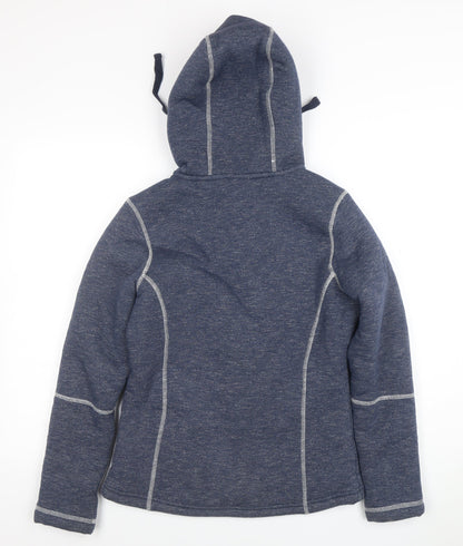 Womens UK Size 8 Weird Fish Blue Full Zip Hoodie