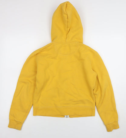 Womens UK Size M Champion Yellow Full Zip Hoodie
