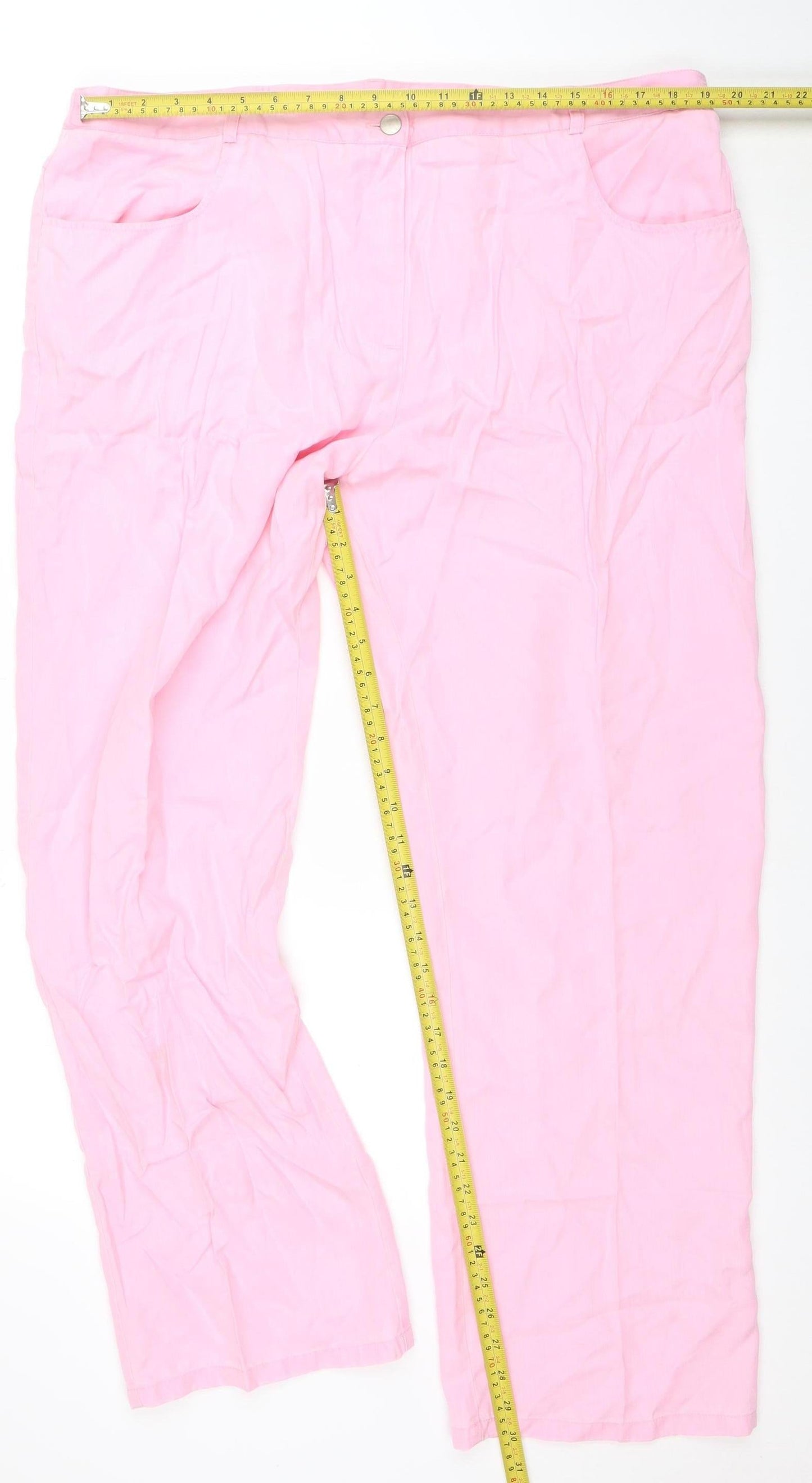 Womens UK Size 20 Ann Harvey Relaxed Fit CasualTravel Pink Trousers