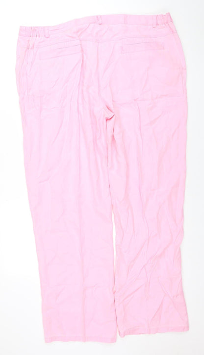 Womens UK Size 20 Ann Harvey Relaxed Fit CasualTravel Pink Trousers
