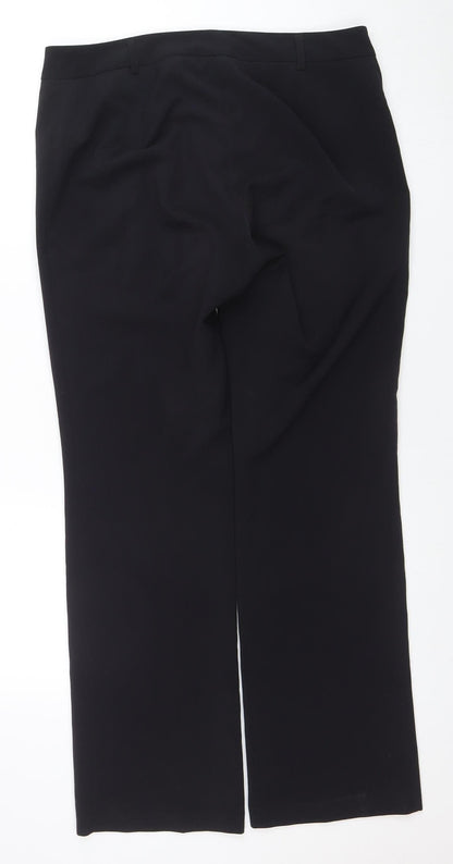 Womens UK Size 12 Marks and Spencer Regular Fit Dress Pants Black Trousers