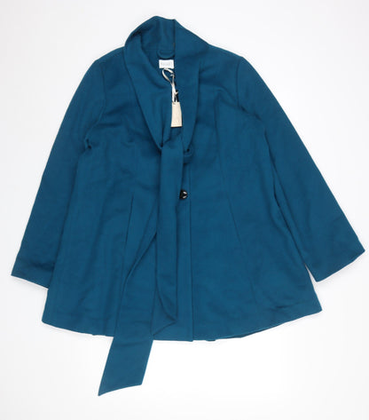 Womens UK Size 12 Kaliko Blue Overcoat