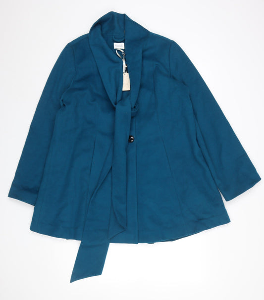 Womens UK Size 12 Kaliko Blue Overcoat