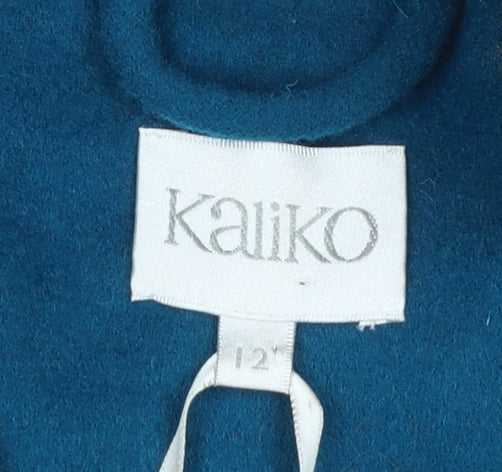 Womens UK Size 12 Kaliko Blue Overcoat